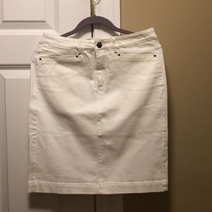 NWOT White Denim Mini Skirt